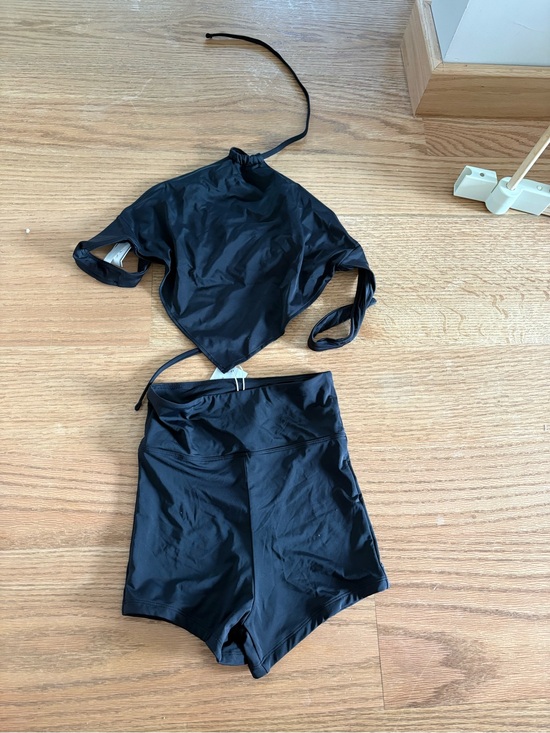 Frankie's Bikinis Other - Black Two-Piece Athletic Swim Set